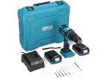 Set Di Utensili In Valigetta Dedra Sas+All Ded7030A02, Cacciavite, Due Batterie 2Ah, Caricabatterie, Accessori 9 Pz.
