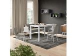 Vicco Tavolo Da Pranzo Granny, 120 X 70 Cm Estensibile, Bianco