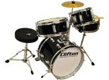 Kinderschlagzeug CLIFTON Junior Akustik Drum Set, silber (schwarz, silberfarben), Schlaginstrumente, Kinder