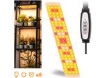 4.Lampada Per Piante Da 5W Luce Solare A Led Con Timer 3/9/12H, Sei Livelli Di Oscuramento, 96 Led Per La Crescita Della Luce Luce Di Crescita Per Piante D'appartamento, Fiori, Verdure