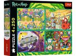 Trefl Puzzle 4X250 Il Pazzo Mondo Di Rick E Morty 13338
