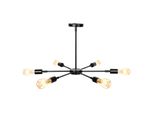 Lampadario Vintage A Soffitto Nero 6 Fiamme Lampada A Sospensione Soggiorno Industriale Sala Da Pranzo Lampada Da Tavolo E27 Lampada A Soffitto Lampada Retrò Camera Da Letto Cucina Corridoio