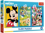 Trefl Trefl Disney Mickey Mouse Puzzle Set The Mickey Mouse Team, 3X80 Pcs