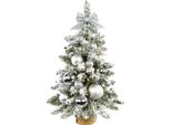 Albero Di Natale Artificiale Decorato Silver Christmas 60 Cm Con Luce Led In Vaso