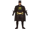 Supereroe Mantello Mantello Festa Costume Vestito Eroe Comico Gadget Mantello Accessori Figura Avventura, Taglia: 48 - 50 (M) Colore: Nero