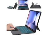 Roofei Galaxy Tab S10 Ultra/S9 Ultra/S8 Ultra -Custodia Tastiera Qwertz - Touchpad Rimovibile 7 -Colori -Illuminazione 14.6 Pollici Samsung 2024/S9