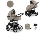 Carrozzina Kunert Mata 2In1 Marrone Con Telaio Color Grafite Per Neonati