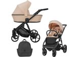 Carrozzina Kunert Arizo 2In1 Rosa/Rosa Con Telaio Nero, Navicella E Seggiolino Sportivo