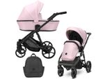 Carrozzina Kunert Arizo 2In1 In Ecopelle Rosa/Rosa, Telaio Nero