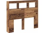 Vidaxl Testiera Con Ripiano In Legno Di Recupero 120 X 17 X 102 Cm Materiale A Base Di Legno