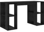 Vidaxl Scrivania Con Ripiano In Rovere Nero 130 X 50,5 X 75 Cm
