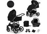 Passeggino Kunert Mata 3In1 Nero - Versatile, Comodo E Sicuro