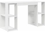 Vidaxl Scrivania Con Ripiano Bianco 130 X 50,5 X 75 Cm Materiale A Base Di Legno