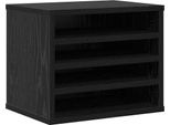 Vidaxl Organizzatore Da Scrivania In Rovere Nero 36 X 26 X 29,5 Cm