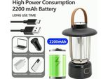 Auriver Led Lampada Da Campeggio Portatile, Lanterna Usb Ricaricabile Torcia, 3 Modalità Di Luce, IPX3 Luce, Tenda Camera Da Letto, Corridoio, Giardino, Campeggio, Escursioni,