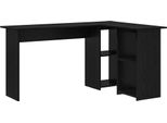 Vidaxl Scrivania Con Ripiano In Rovere Nero 142 X 102 X 73 Cm