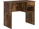 Vidaxl Scrivania In Rovere Fumé 90 X 49,5 X 75 Cm Materiale A Base Di Legno