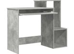 Vidaxl Desk Grigio Cemento 106 X 41 X 88,5 Cm Materiale A Base Di Legno