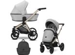 Carrozzina Kunert Brav 2In1 In Grigio Con Telaio Champagne E Ruote In Gel