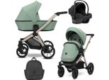 Passeggino Kunert Brav 3In1 Verde Con Ruote In Gel E Seggiolino Auto Cosmo