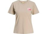 Jack & Jones Carly - Maglietta A Maniche Corte Jjxx Dal Taglio Regolare Beige Xs Donna Beige Xs