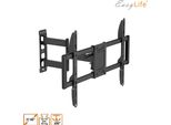 Easylife Supporto A Parete Per Tv Promount HD90 Single Xl 32-90 Pollici, Resistente Fino A 50 Kg Di Portata, Vesa 600X400, Inclinabile E Girevole, Supporto Tv Per Televisori Di Grandi Dimensioni - Incl. Gestione Dei Cavi