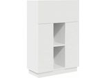 Vidaxl Scrivania Con Porta Bianco 71,5 X 31,5 X 106,5 Cm Materiale A Base Di Legno