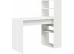 Vidaxl Scrivania Con Ripiano Bianco 113 X 54 X 120 Cm Materiale A Base Di Legno