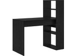 Vidaxl Scrivania Con Ripiano In Rovere Nero 113 X 54 X 120 Cm