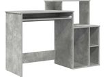 Vidaxl Desk Grigio Cemento 120,5 X 44 X 88,5 Cm Materiale A Base Di Legno