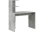 Vidaxl Desk Grigio Cemento 102 X 50 X 124 Cm Materiale A Base Di Legno