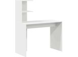 Vidaxl Scrivania Con Ripiano Bianco 102 X 50 X 124 Cm Materiale A Base Di Legno