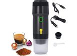 Ciciglow Macchina Da Caffè Espresso Portatile, Caricatore Da Auto Usb 3 In 1, Macchina Da Caffè A Capsule Da Campeggio, Riscaldamento Wireless, Caffè Macinato, Capsula Nes, Dg