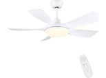 Ventilatore Da Soffitto Newday Con Illuminazione E Telecomando Silenzioso, Ventilatore Da Soffitto 106Cm Luce Bianca Dimmerabile, Ventilatore Da Soffitto 5 Pale Motore Dc