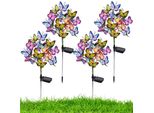4X Luci Solari Per Il Giardino All'aperto, 70Cm Luci Solari All'aperto Ha Condotto Le Luci Solari Del Giardino La Luce Della Farfalla Per La Decorazione Di Nozze Del Partito Della Terrazza Del Balcone Del Prato