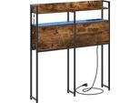 Vidaxl Testata Con Ripiano In Rovere Fumé 80 Cm Materiale A Base Di Legno