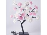Led Da Tavolo Bonsai Lampada Usb Natale Camera Da Letto Decorazione Tavolo Notte Luminoso Bianco Rosa 24 Luci Rosa Rosa Rosa