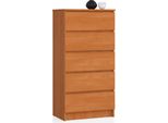 Akord Credenza 5 Cassetti In Ontano 60X40X121 Cm