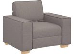 Vidaxl Divano Sedia Taupe 60 Cm Tessuto
