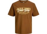 Jack & Jones Logo 2 Col Sn Maglietta A Maniche Corte Marrone Xl Uomo Marrone Xl