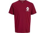 Jack & Jones Rollo Standard Fit - Maglietta A Maniche Corte Rosso M Uomo Rosso M