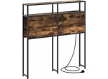 Vidaxl Testiera Con Ripiano In Rovere Fumé 80 Cm Materiale A Base Di Legno