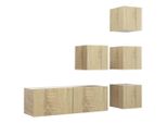 Syfax™ Set Di Mobili Porta Tv 5 Pz Rovere Sonoma In Legno Multistrato