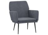 Syfax™ Poltrona Grigio Scuro 62X79X79 Cm Velluto