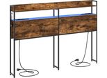 Vidaxl Testiera Contenitore In Legno Di Quercia Affumicata 160 Cm Materiale Ligneo