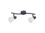 Rabalux Plafoniera Spot 2X E14 Filetto Lampadina IP20 Nero Soma