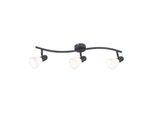 Rabalux Plafoniera Spot 3X E14 Filetto Lampadina IP20 Nero Soma