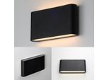 Applique Led "Safata"" Da 12W IP54 Per Uso Esterno/Interno, Design Rettangolare In Alluminio Bianco, Uplight E Downlight, Bianco Caldo 2700K"