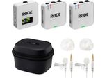 Rode Wireless Go Gen 3 Wh Con Custodia Di Ricarica + 2X Lavalier Go E 2X WS05