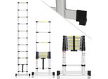 Bettizia Scala Telescopica In Alluminio Premium Scala Di Prolunga Scala Pieghevole Altezza 3,2M Scala Multiuso Antiscivolo Con Stabilizzatore